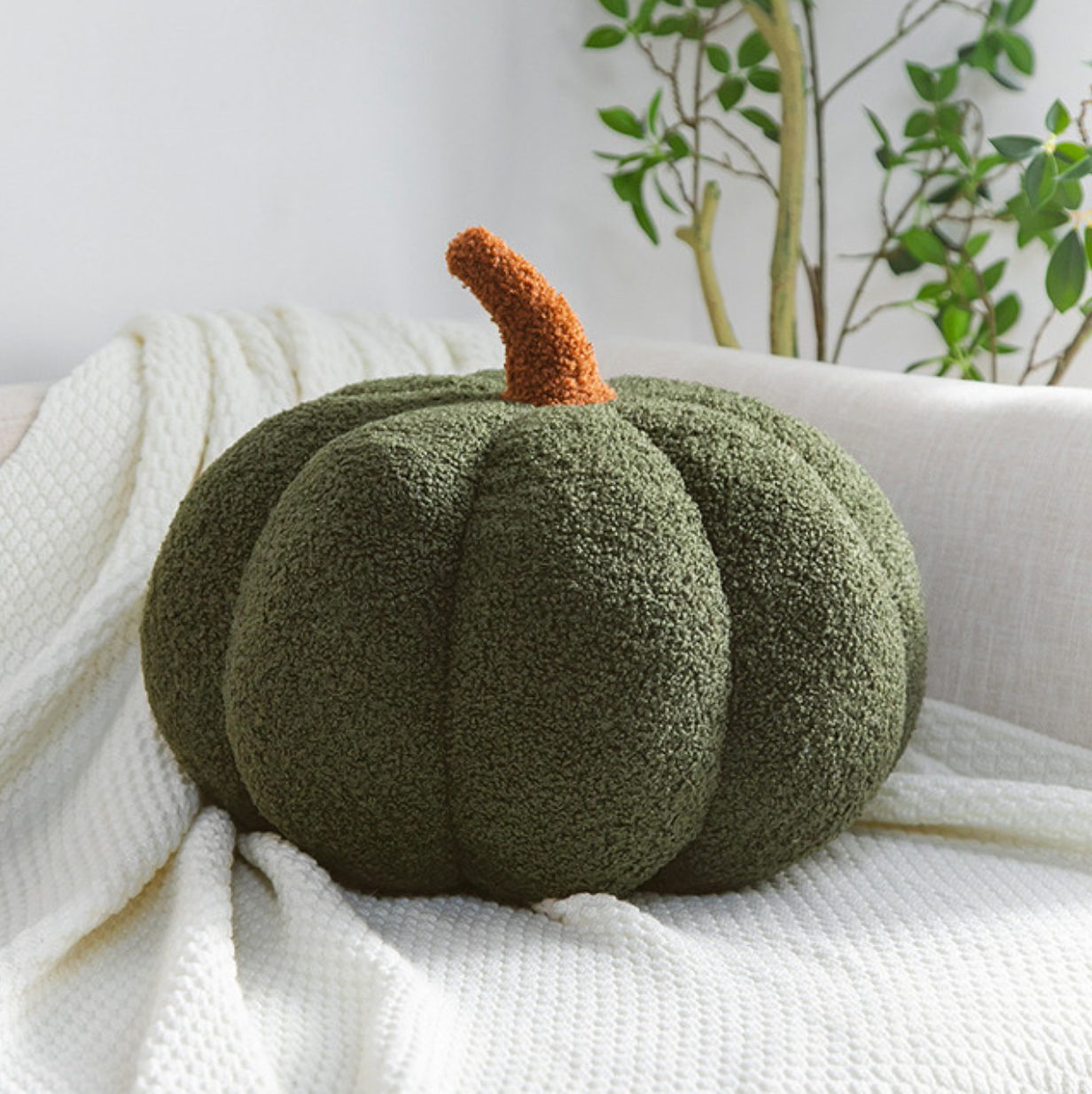 Spooky Season Pumpkin Shaped Pillow