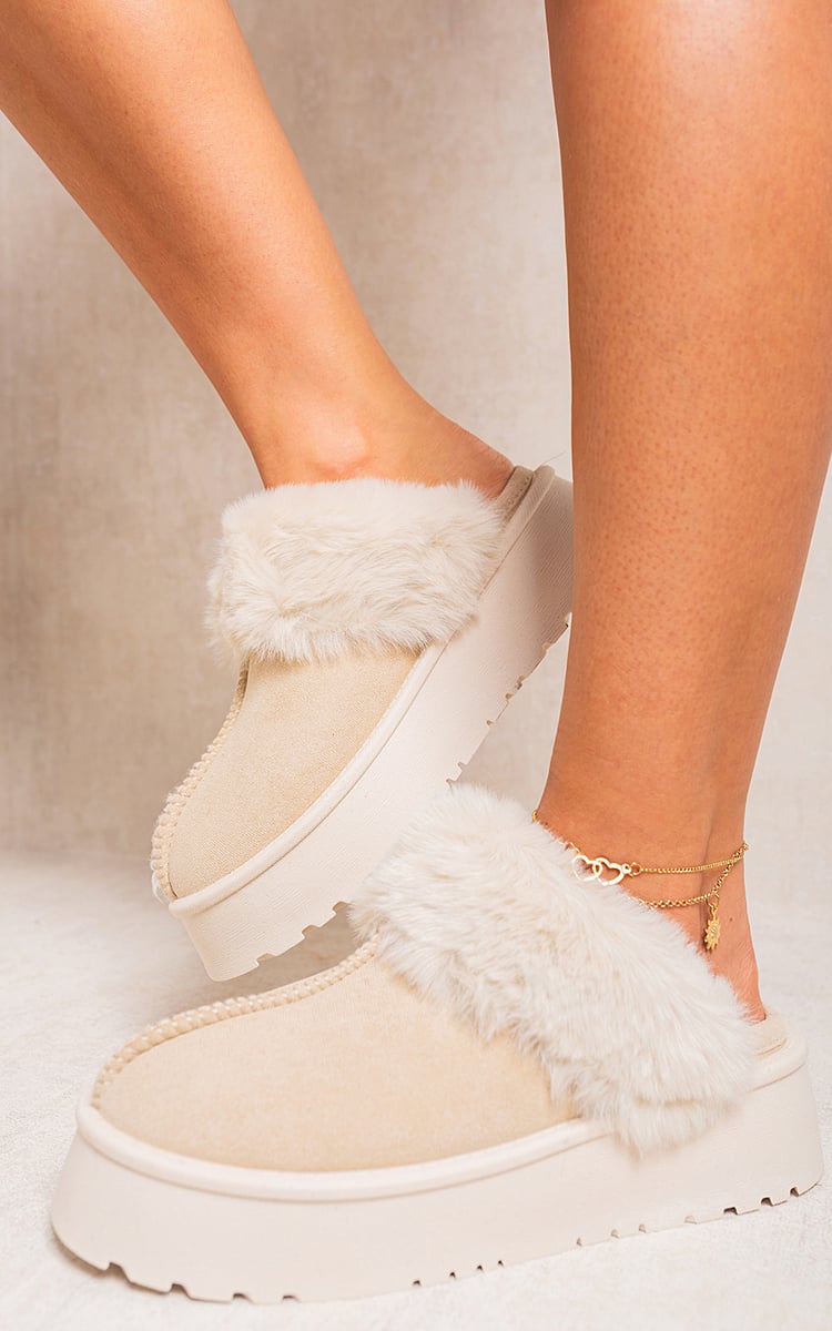 Kelly Comfy & Chunky Faux Fur Slippers
